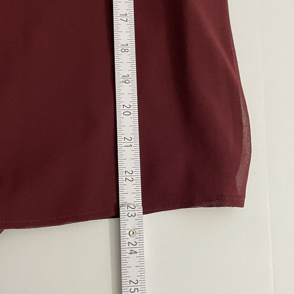 White House Black Market Deep Red Sleeveless Dressy Tank XS Office Chic - Picture 5 of 8